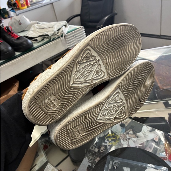 GUCCI Ace Embroidered Sherry Line LOVED Sneakers 505328 Women’s Pre Owned SZ 38 - Picture 9 of 13